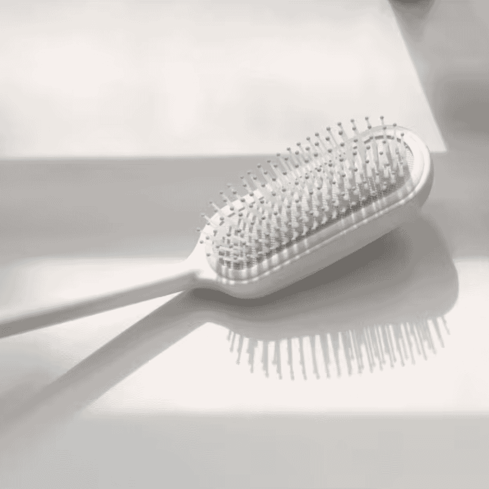 long handled hair brush detail