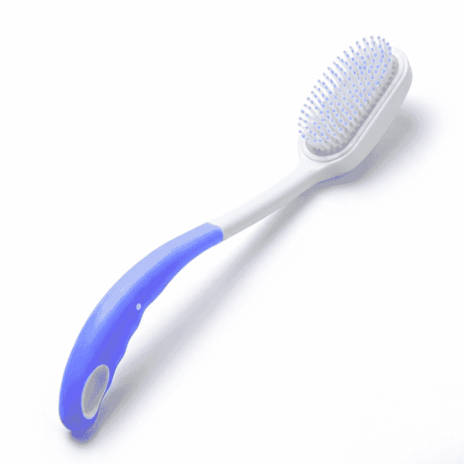 long handled hair brush
