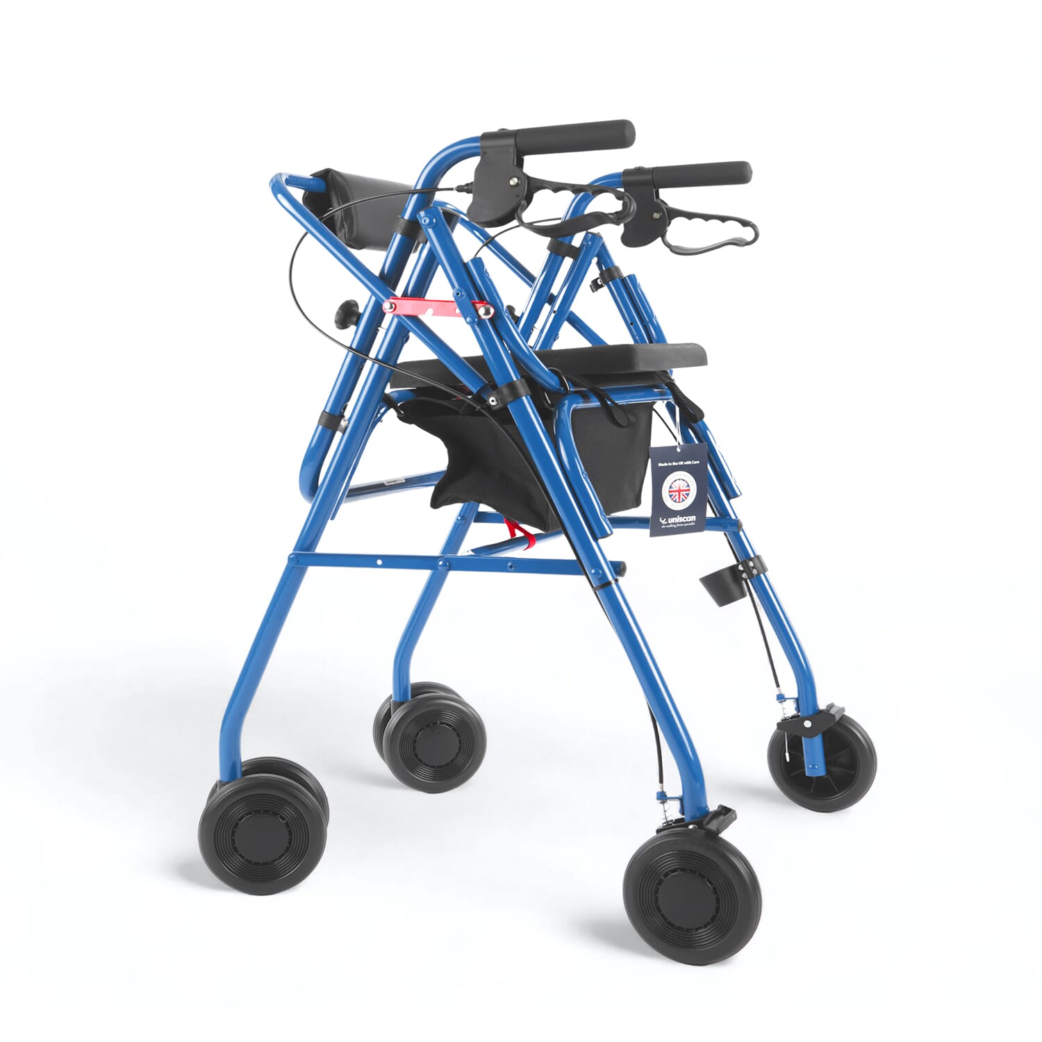 View Low Glider Plus Adjustable Rollator 13 Seat Height Blue information