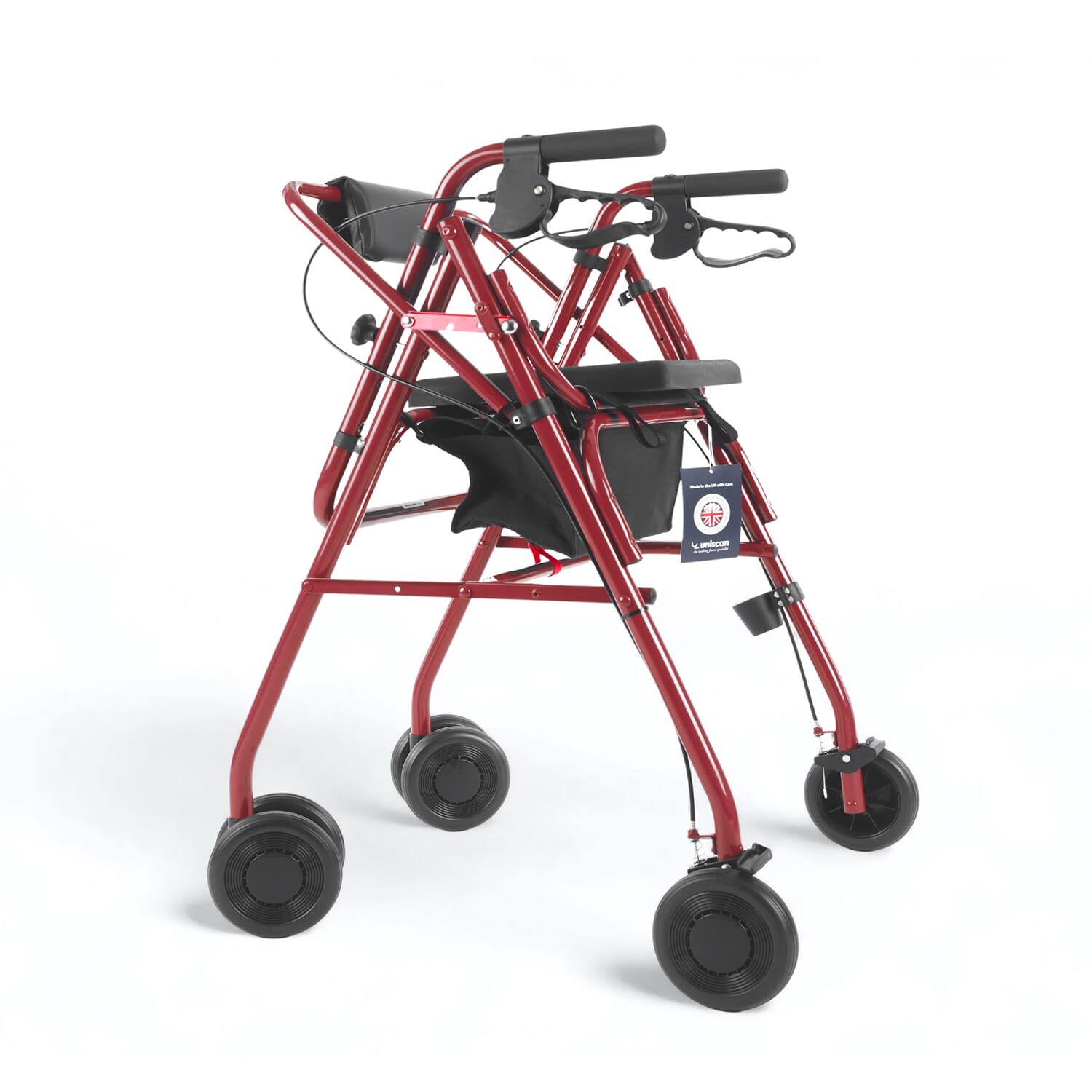 View Low Glider Plus Adjustable Rollator 15 Seat Height Burgundy information