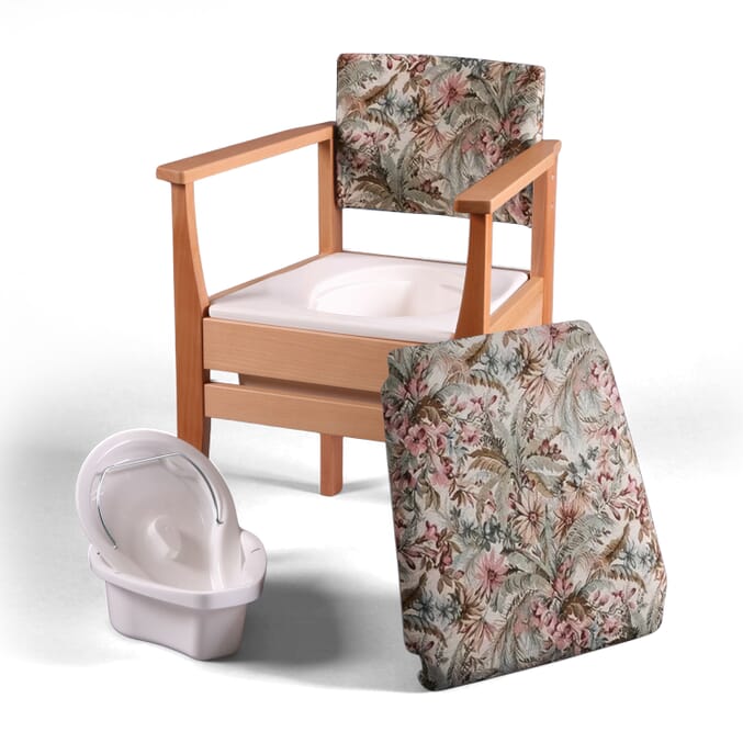 luxury ergo commode chair floral seat off