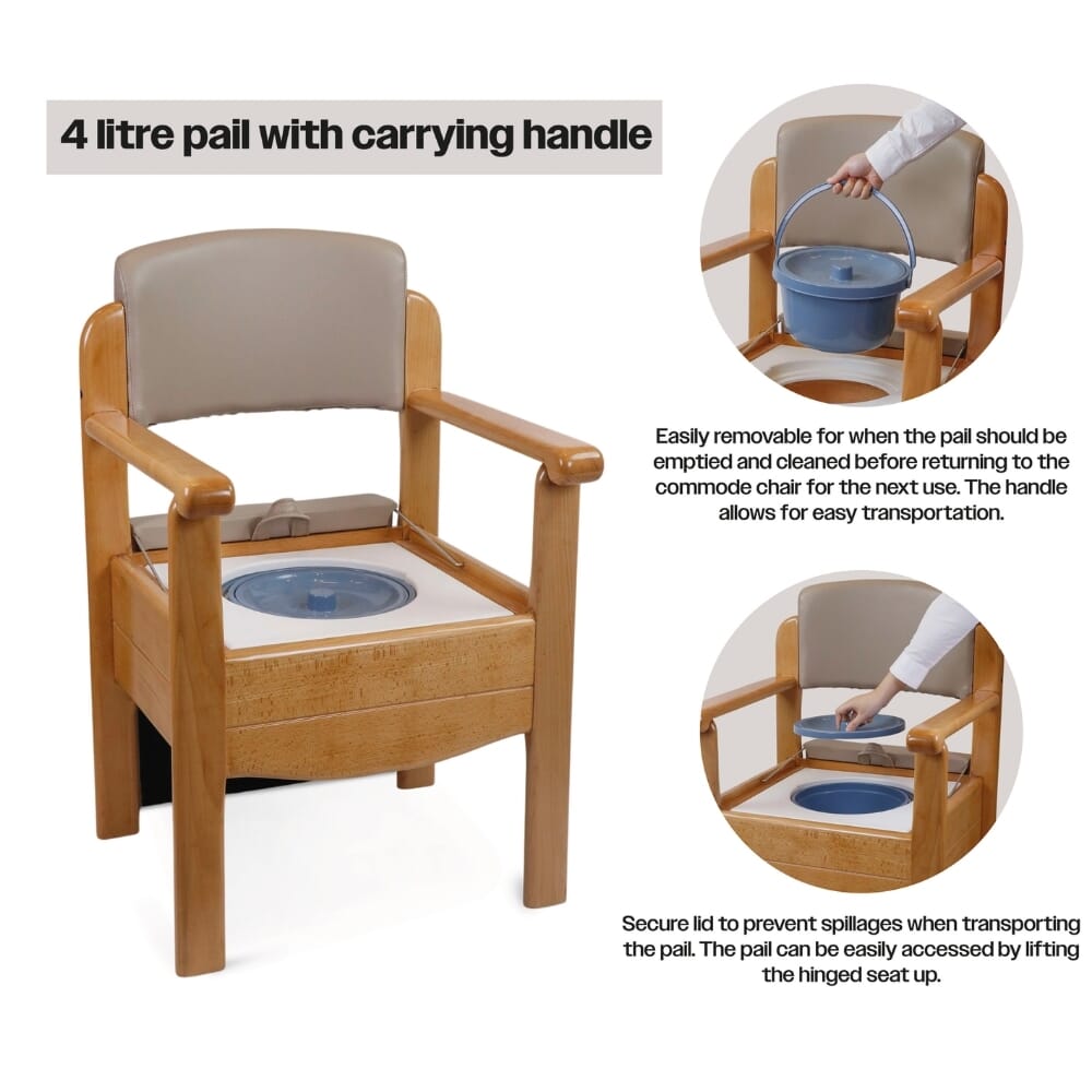 luxury wooden commode coffee latte pan