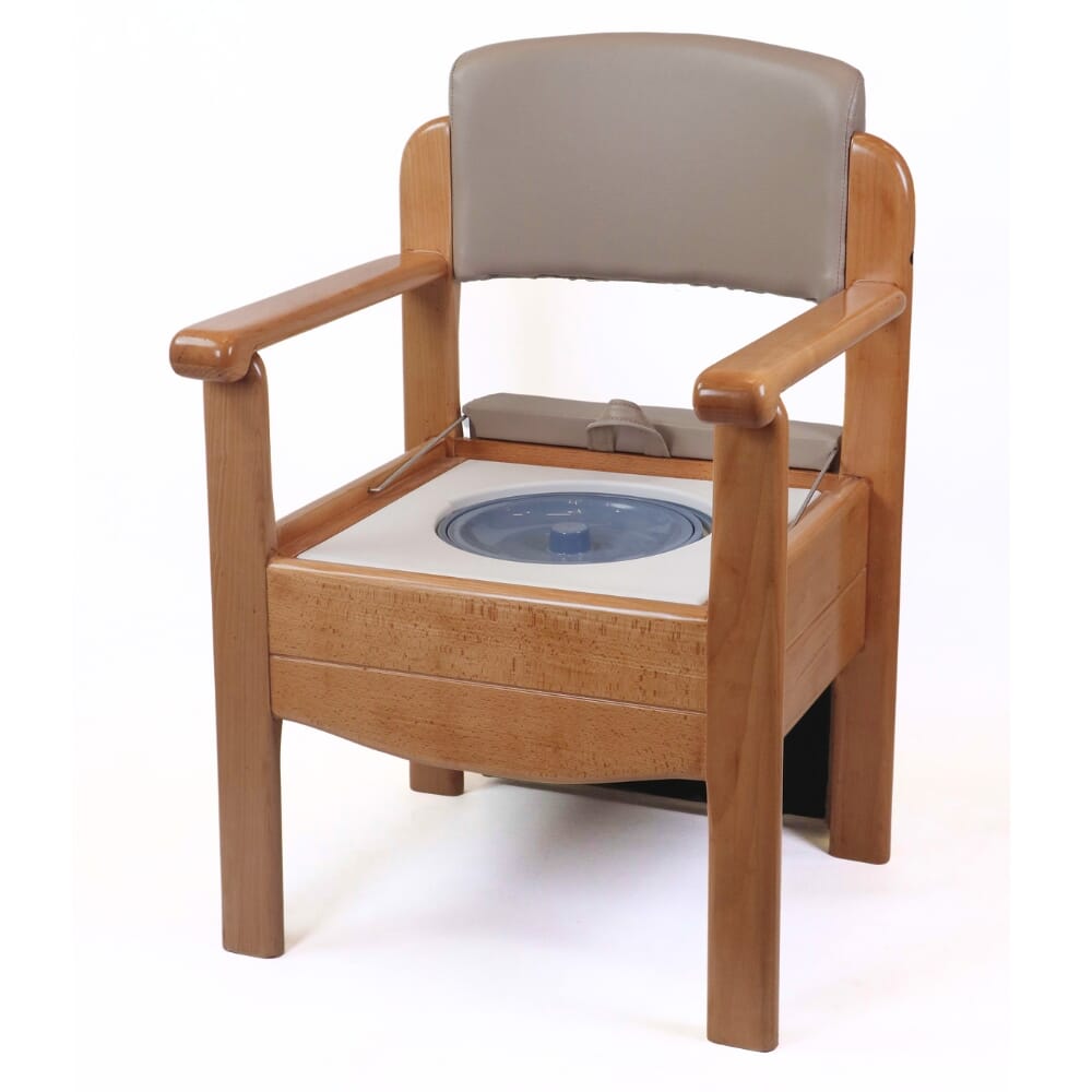 luxury wooden commode coffee latte seat off