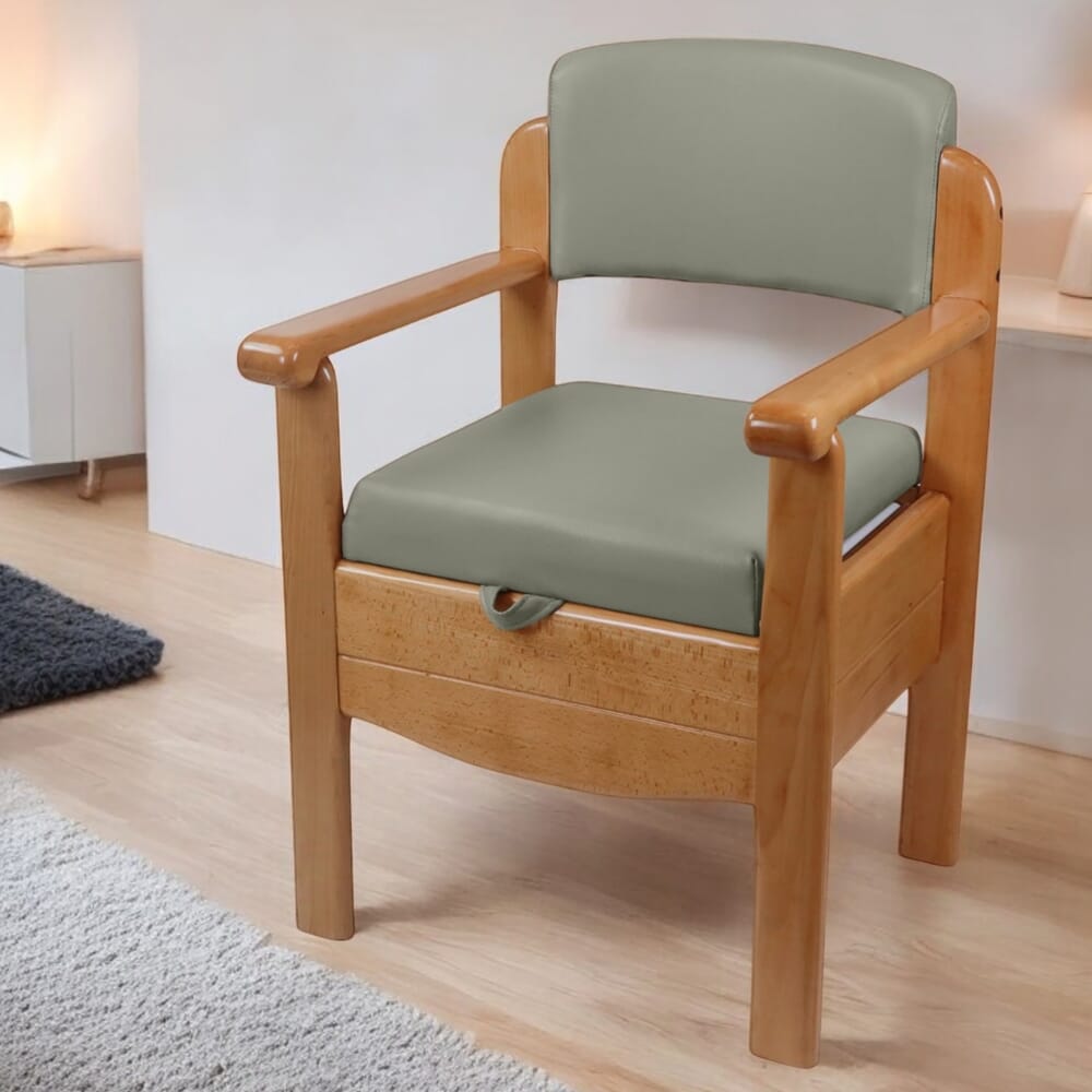 luxury wooden commode pebble grey lifestyle