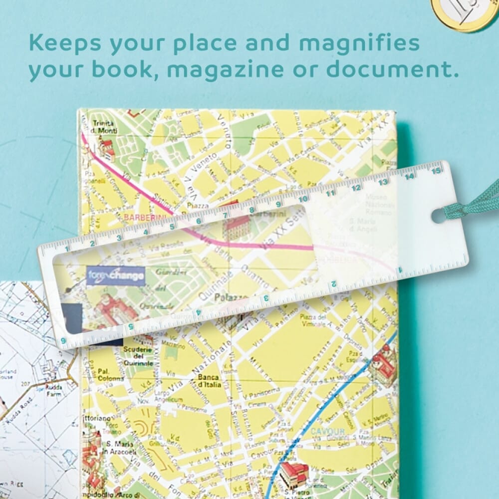 magnifying bookmark in action