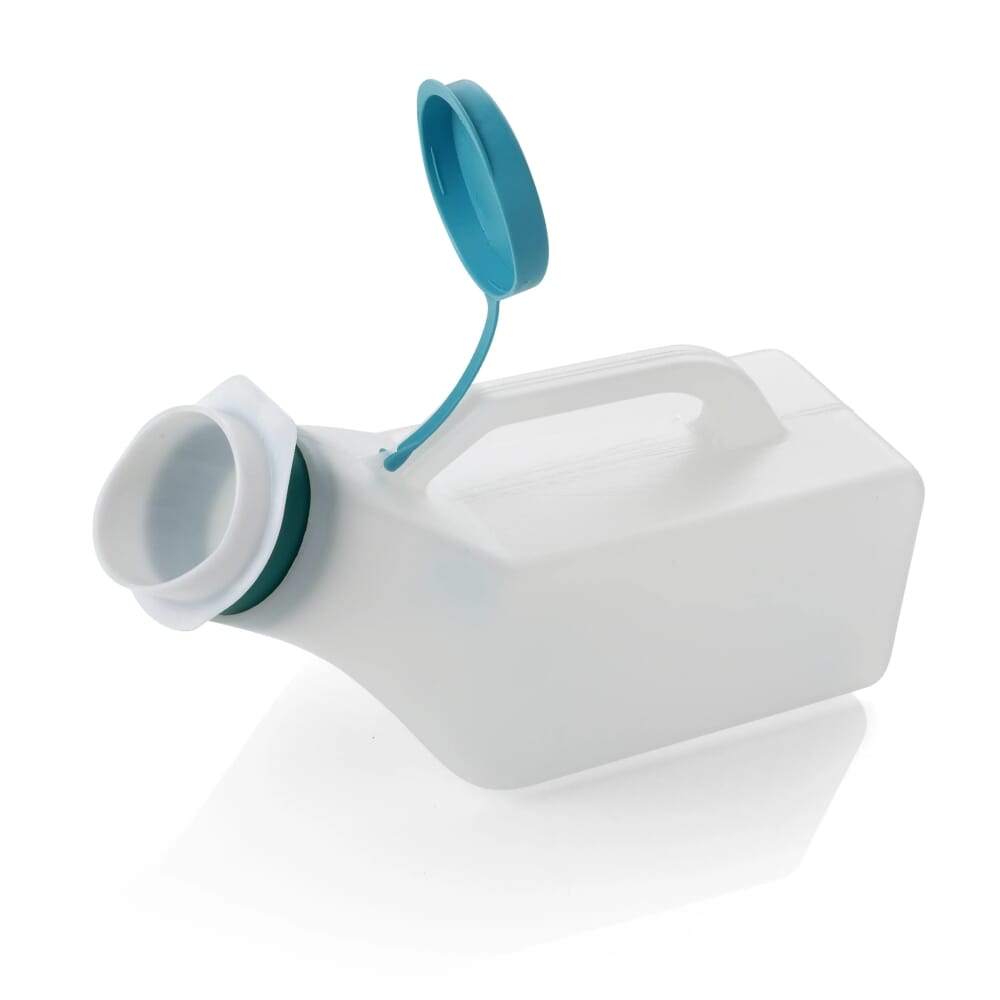 male urinal bottle with non return valve