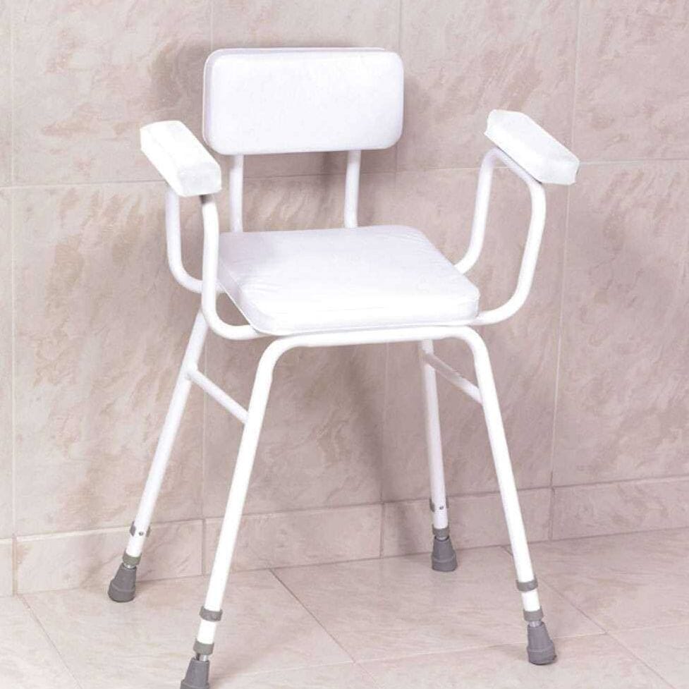 View Malvern Extra Low Vinyl Perching Stool Padded Arms Padded Back information