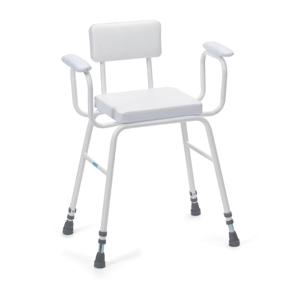 Malvern Padded Perching Stool With Armrests and Backrest