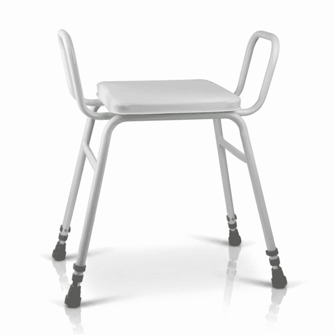 malvern perching stool with armrests
