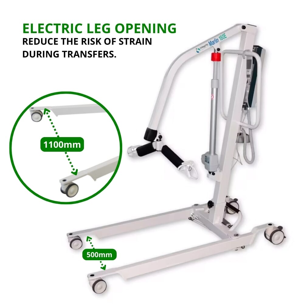 marlin hoist with electric leg opening electric legs