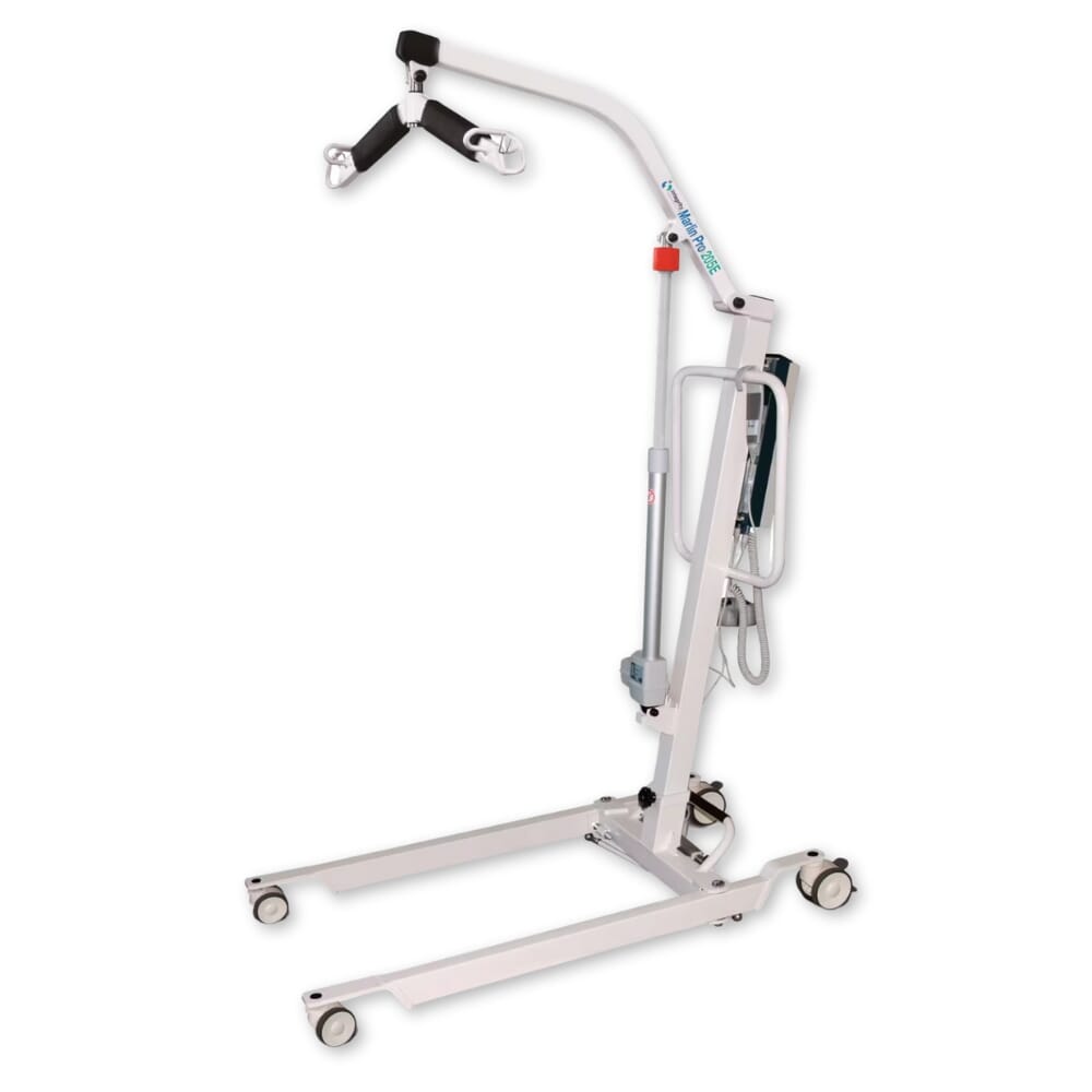 marlin hoist with electric leg opening fully up