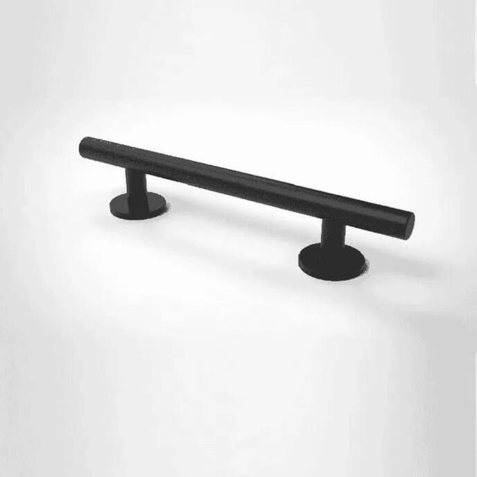 matt black luxury straight grab rail 355mm