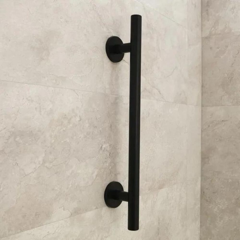 matt black luxury straight grab rail 620mm