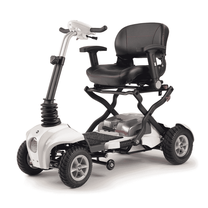 maximo folding mobility scooter white
