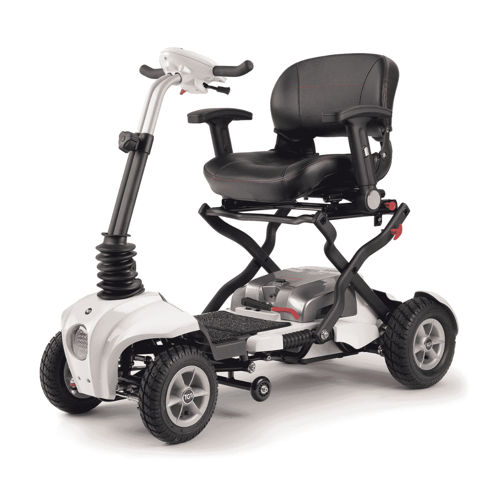 maximo folding mobility scooter white