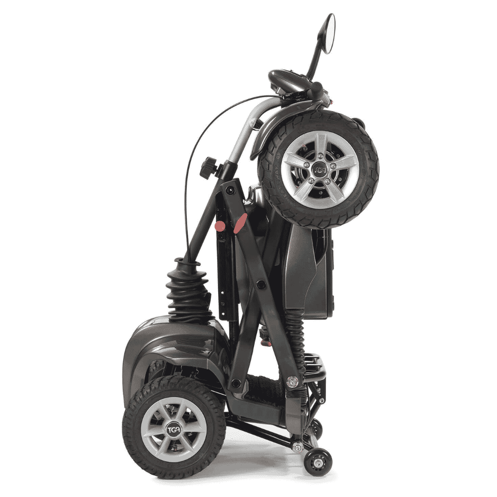 maximo plus folding mobility scooter bronze folded