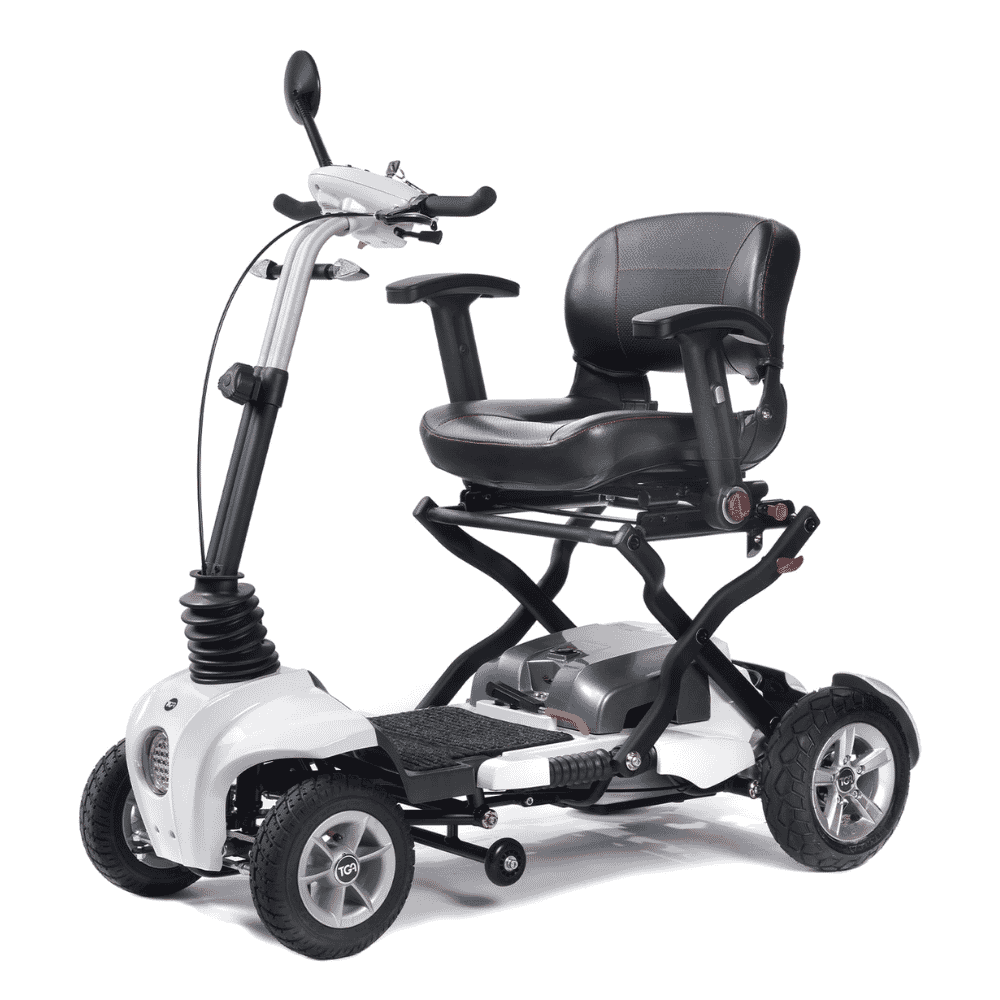 maximo plus folding mobility scooter white
