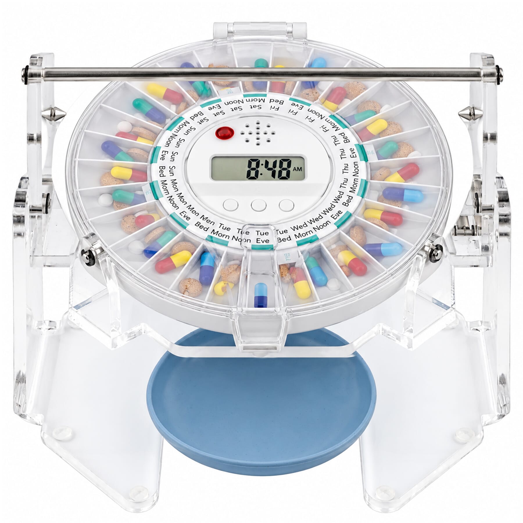 medelert automatic pill dispenser clear lid plus tipper
