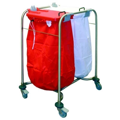 medi cart laundry trolley 2 bag