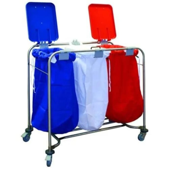 medi cart laundry trolley 3 bag cart