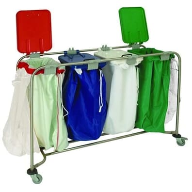 Medi Cart Laundry Trolley 4 Bag Cart