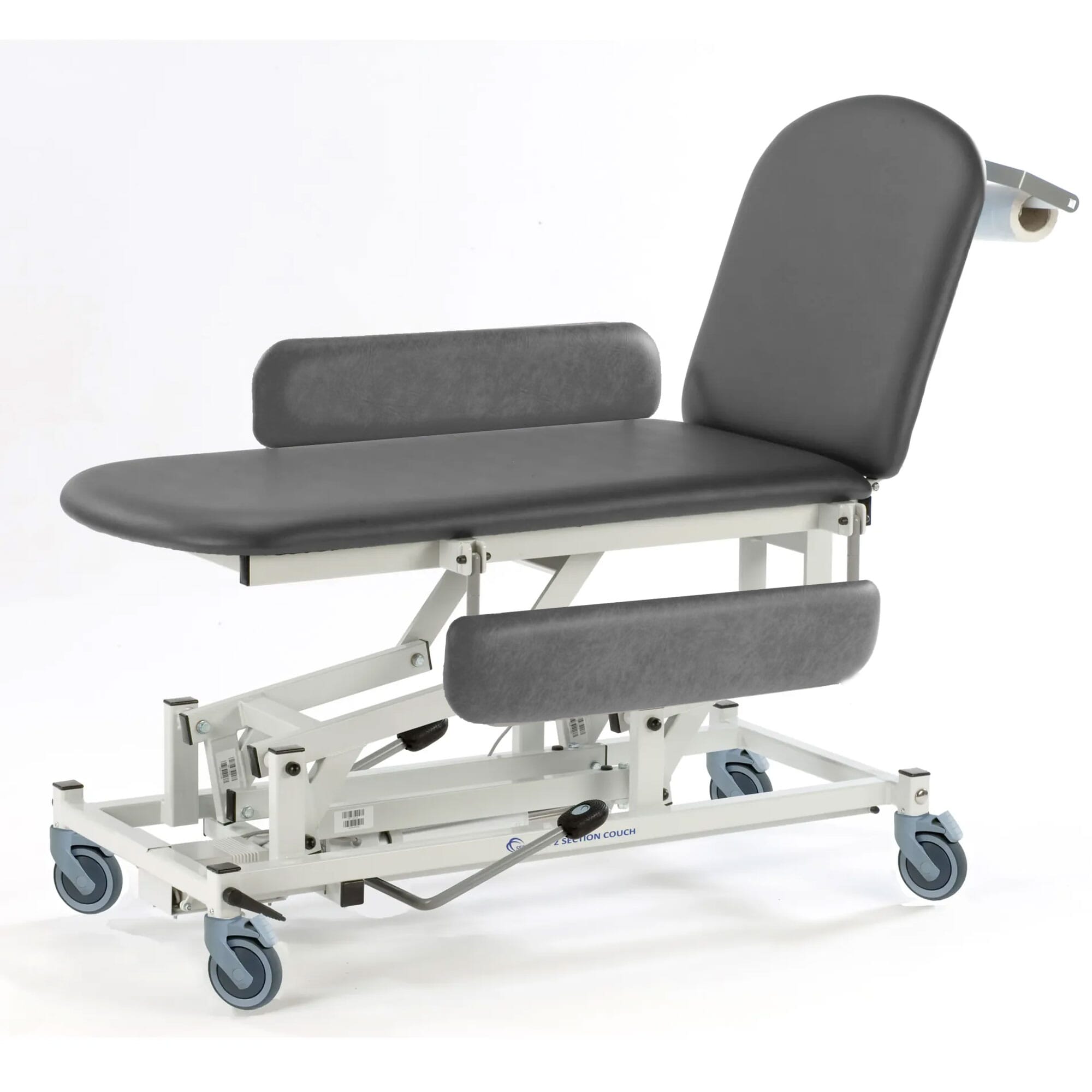 View Medicare 2 Section Mobile Treatment Couch with Padded Sides information