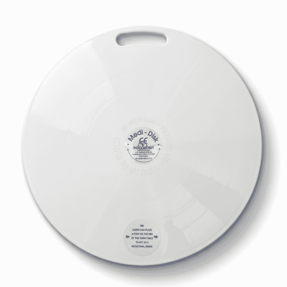 medidisk stand on transfer turntable top down