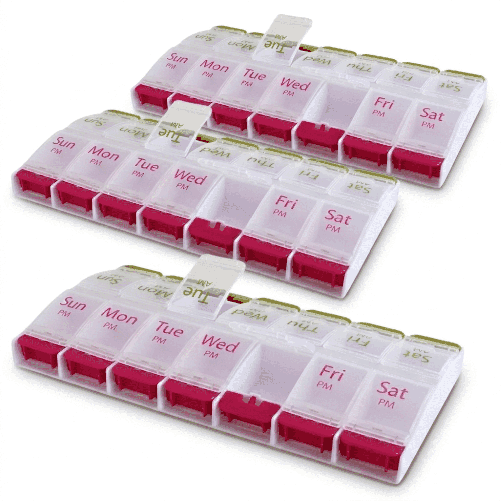 medisure flip up pill dispenser pack of 3