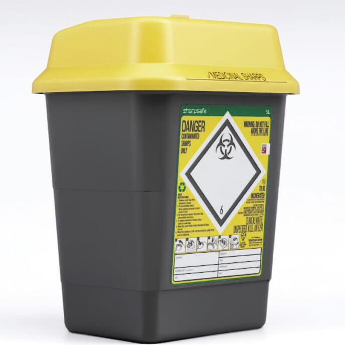 medium sharps bin 5 litre