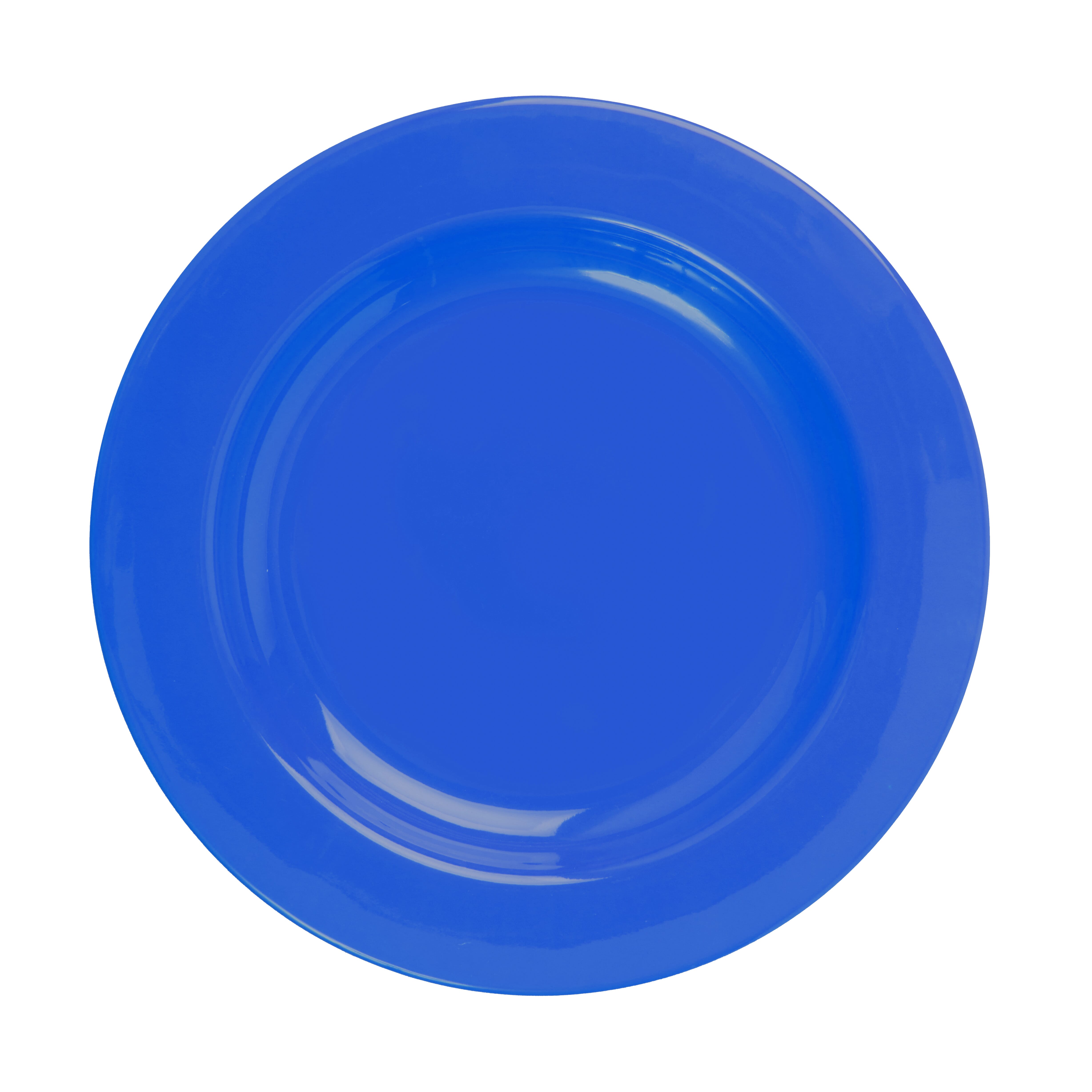 melamine shatterproof plate large blue