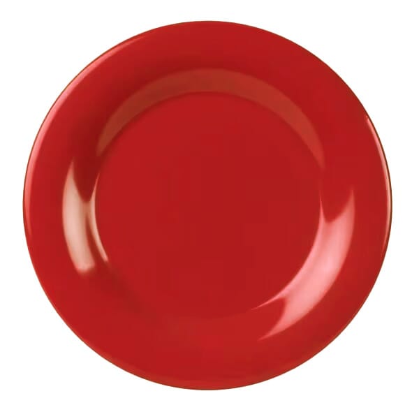 melamine shatterproof plate medium red