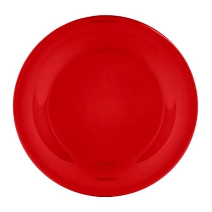 melamine shatterproof plate red 8 inch