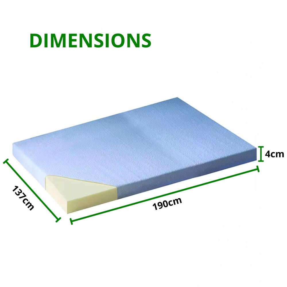 memory foam mattress topper with cover double dimensions