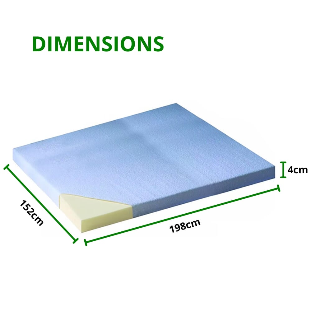 memory foam mattress topper with cover king dimensions