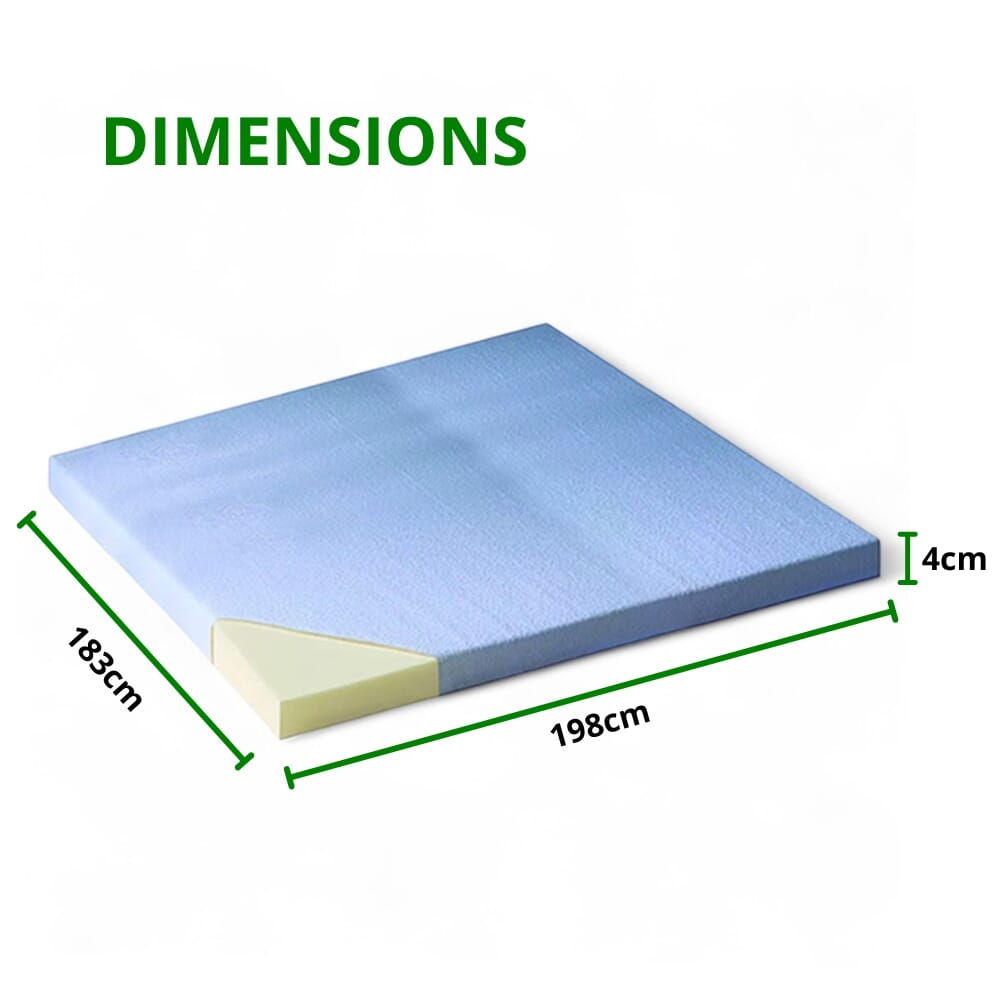 memory foam mattress topper with cover super king dimensions