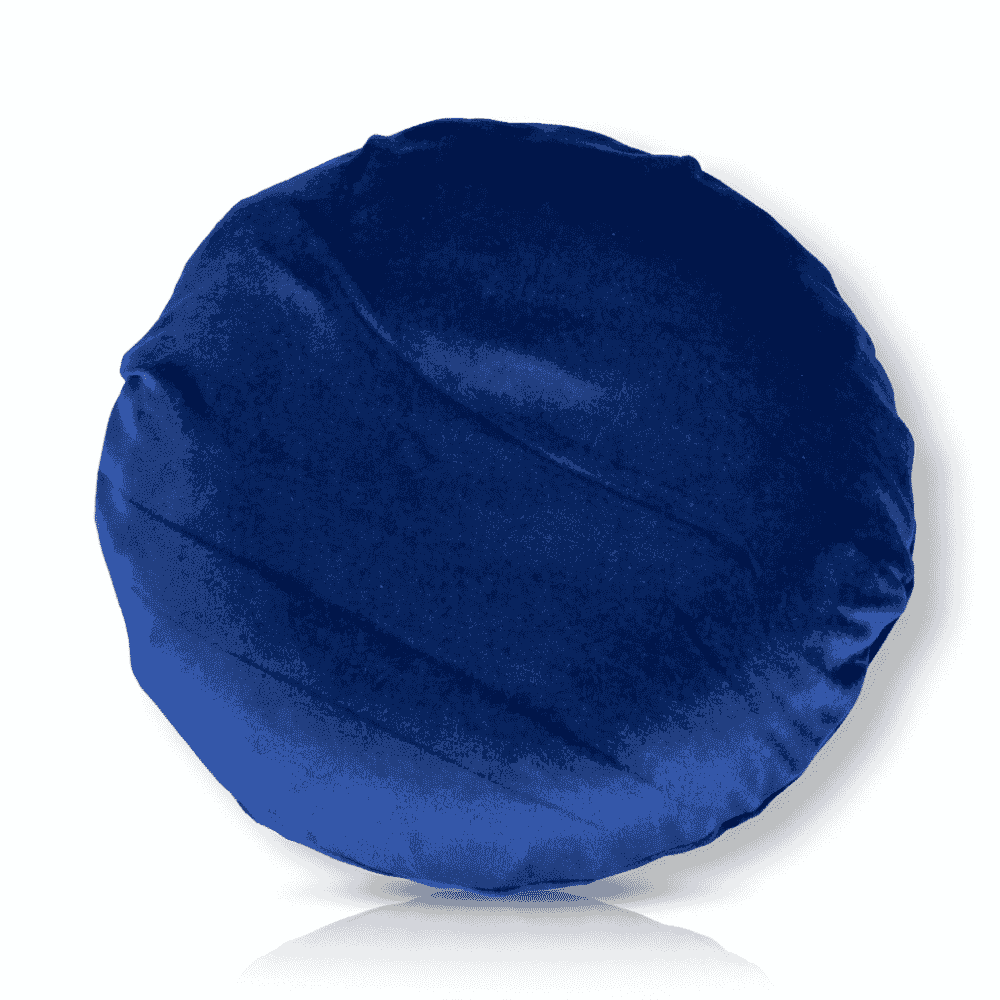 memory foam ring cushion blue velour cover only
