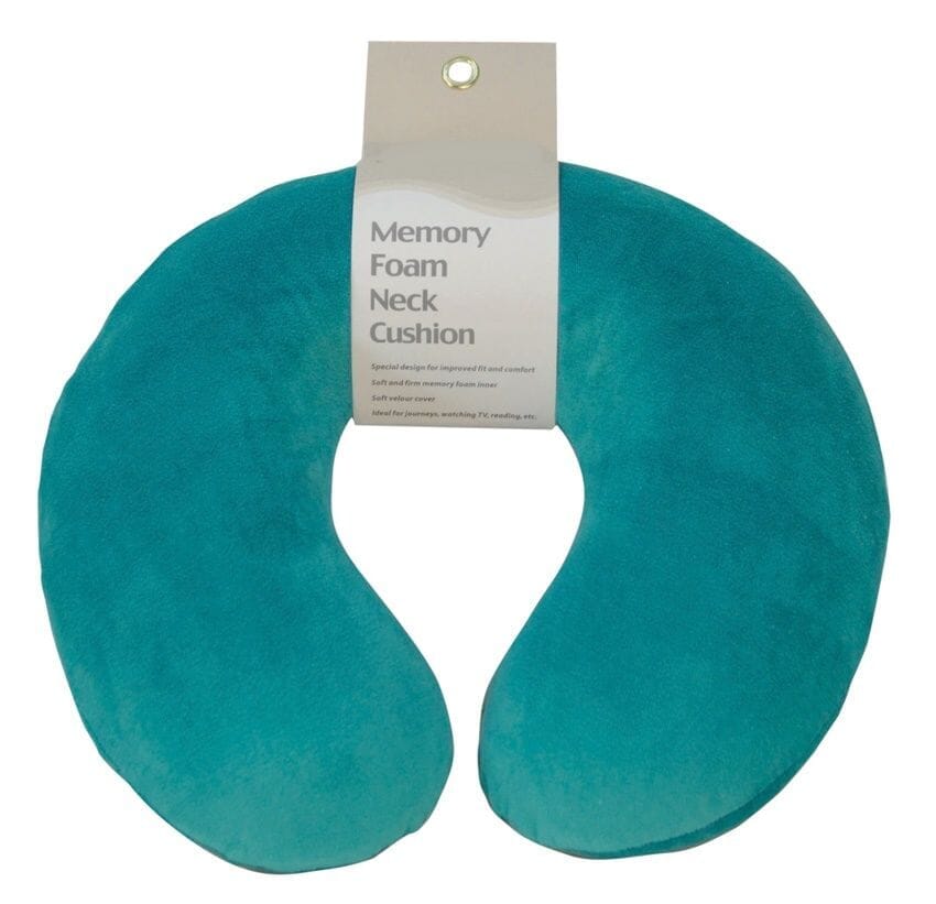 View Memory Foam Travel Pillow Teal Green Neck Cushion information