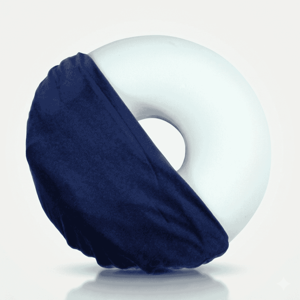 memory foam wheelchair ring cushion half covered