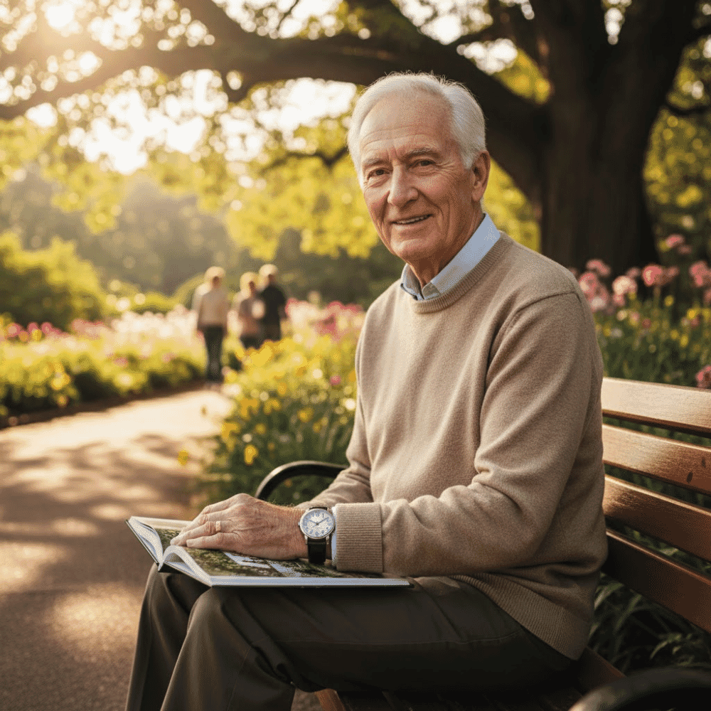 mens clear time watch lifestyle