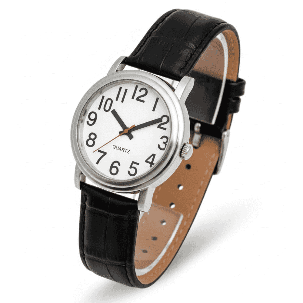 mens clear time watch side