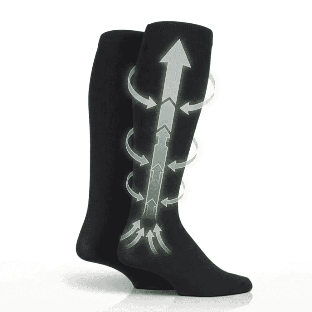 mens compression socks 2 pairs black