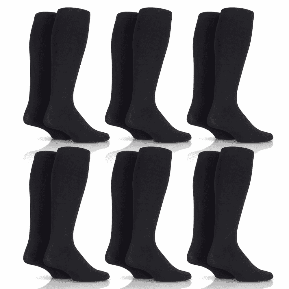 mens compression socks black 6 pairs