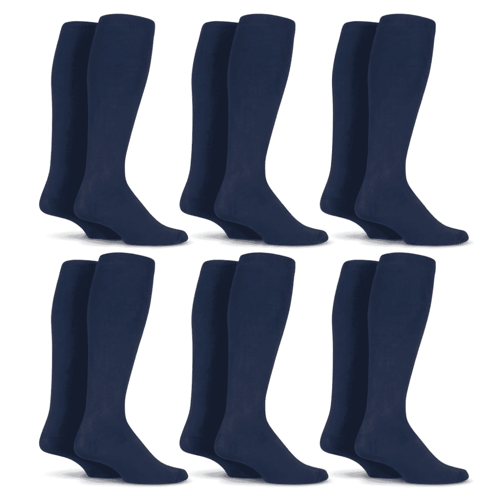 mens compression socks navy 6 pairs