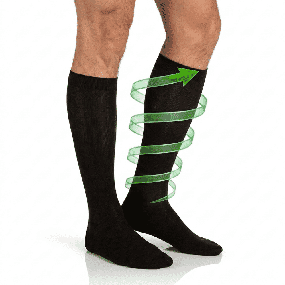 mens flight socks black