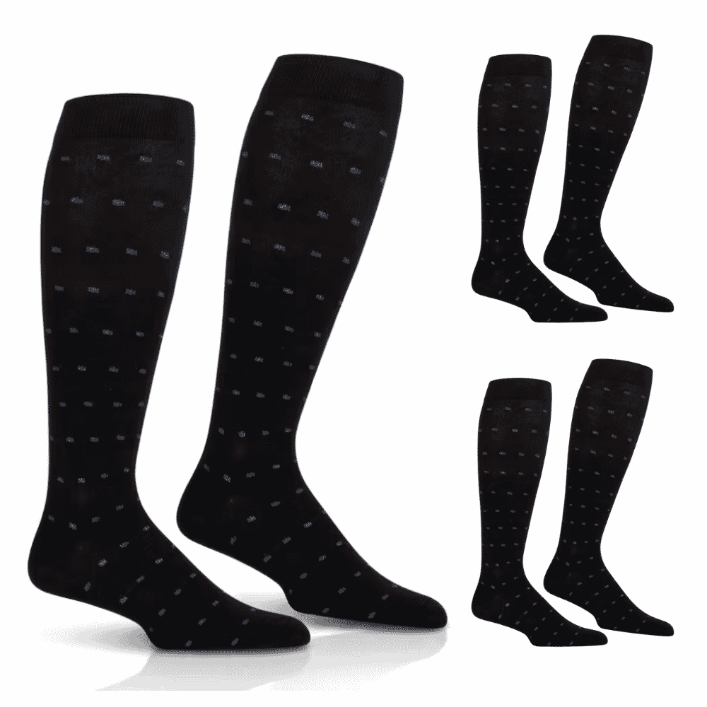 mens flight socks with blue squares 3 pairs