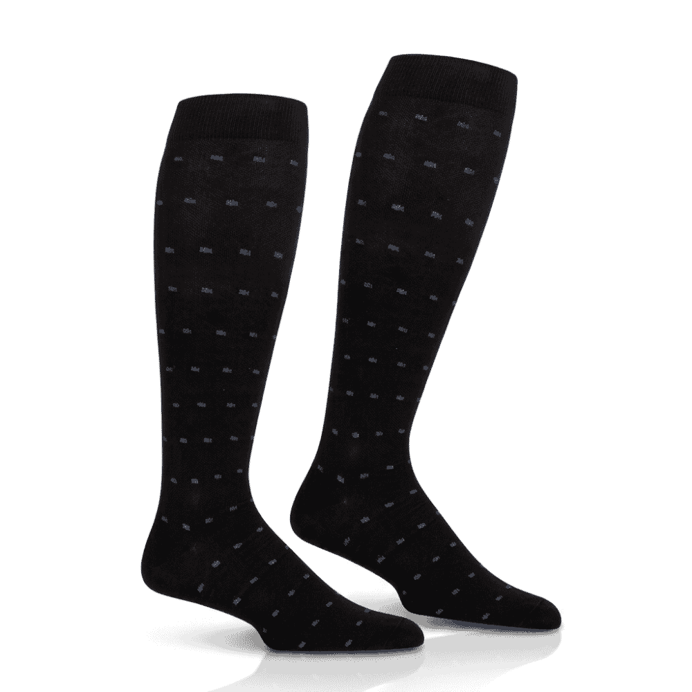mens flight socks with blue squares detail
