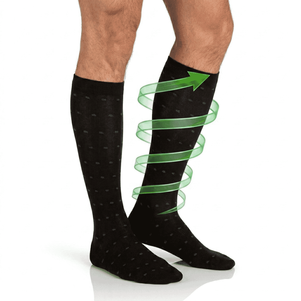 mens flight socks with blue squares