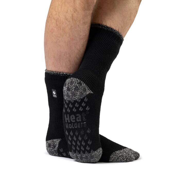 mens heat holders siskin slipper socks black