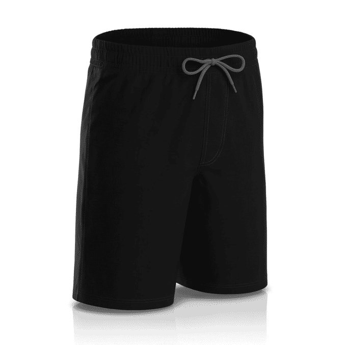 mens incontinence swim shorts black front