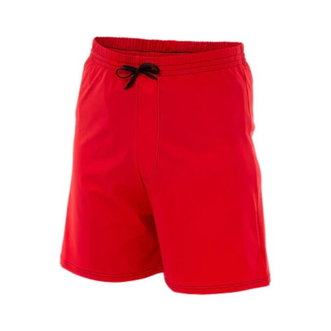 mens incontinence swim shorts red front